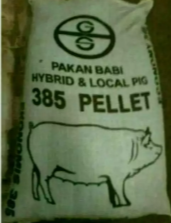 pakan ternak babi 385 pelet untuk penggemukan kwalitas terbaik